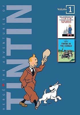 Book cover for The Adventures of Tintin, Volume 1: Tintin in the Land of the Soviets / Tintin in the Congo (Tintin #1-2)