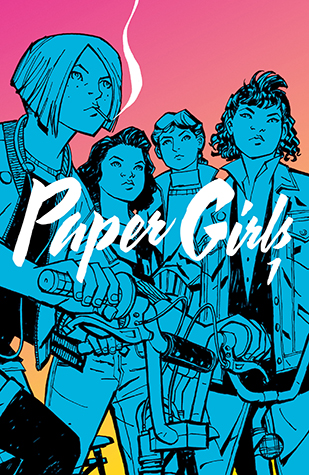 Book cover for Paper Girls, Volume 1