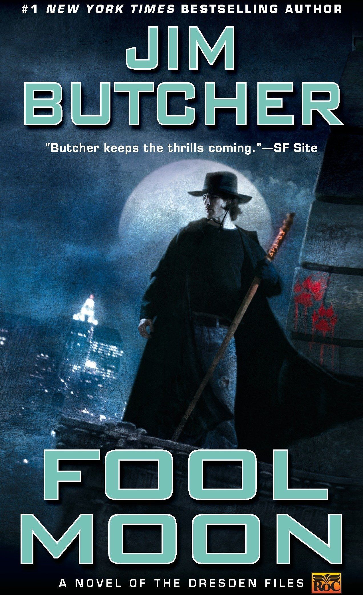Book cover for Fool Moon (The Dresden Files, #2)