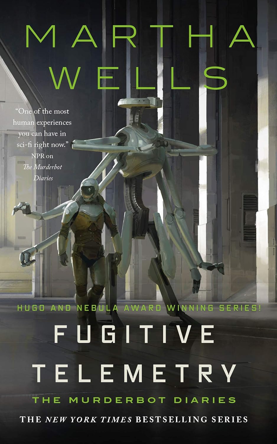 Book cover for Fugitive Telemetry (The Murderbot Diaries, #6)