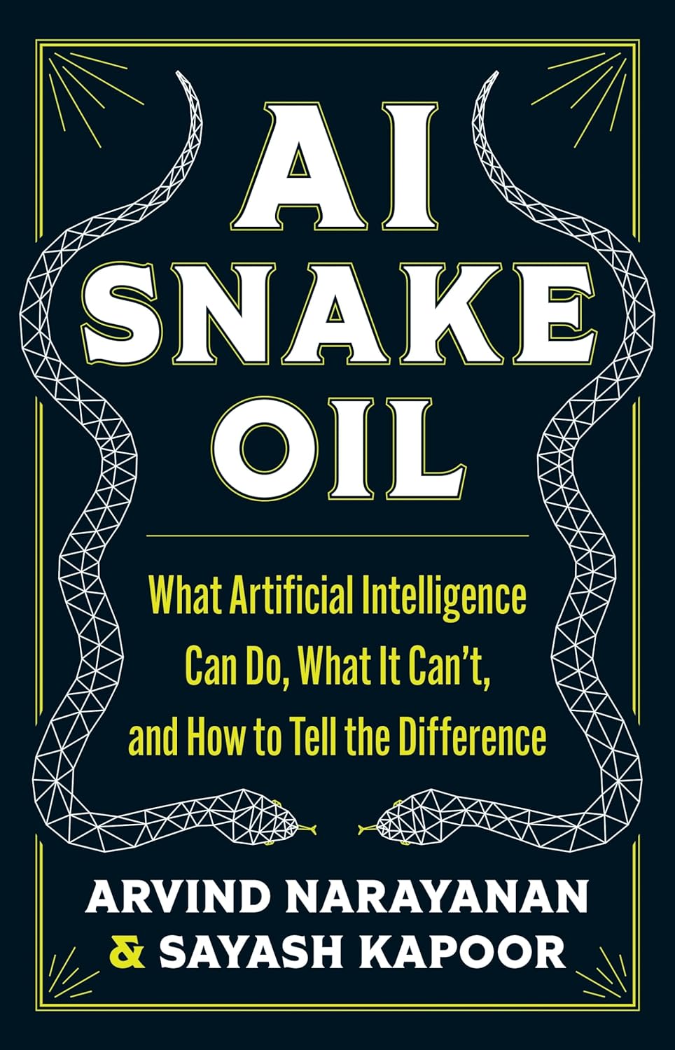 Book cover for AI Snake Oil: What Artificial Intelligence Can Do, What It Can’t, and How to Tell the Difference