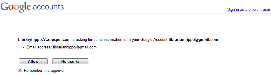 Approve access to e-mail address