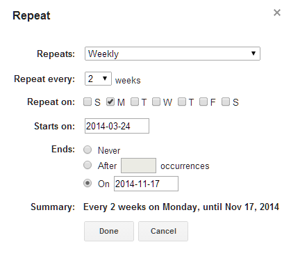 Monday yard waste repeat schedule for Waterloo